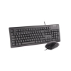 A4 Tech KM-72620D Q USB FN-Multimedya Klavye+2X Optik Mouse Set Siyah