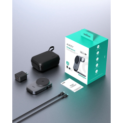 Aukey Lc-Mc312-Gy Magfusion Z Qi2 15W Katlanabilir 3&#039;&Uuml; 1 Arada Mıknatıslı Kablos