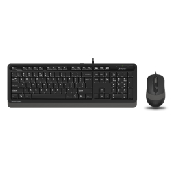A4 Tech F1010 Fn-Multimedya Q Klavye + Optik Mouse 1600D Gri Usb
