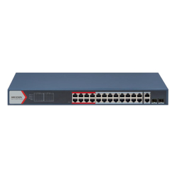 Hikvision Ds-3E1326P-Ei 24 Port Poe (370W) 10/100Mpps + 2Xgb,2Xsfp Uplink