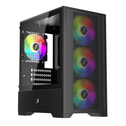 1St Player Go2 550W 4X12Cm Rainbow Fan Temperli Cam Usb3.0 M-Atx Siyah Kasa