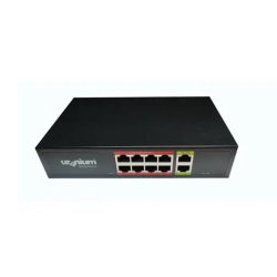 Uranium Poe-G8002-96W 8 Port Gigabit + 2 Port Gigabit Rj45 Uplink Poe Switch (Re