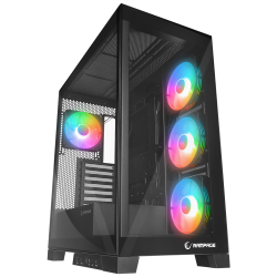 Rampage Hydra V2 Black 4Xargb Fan+Hub Type-C E-Atx Exclusive Siyah Gaming Oyuncu