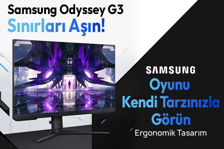 Samsung Odyssey G3 Oyun Monitörü İle Sınırları Aşın!