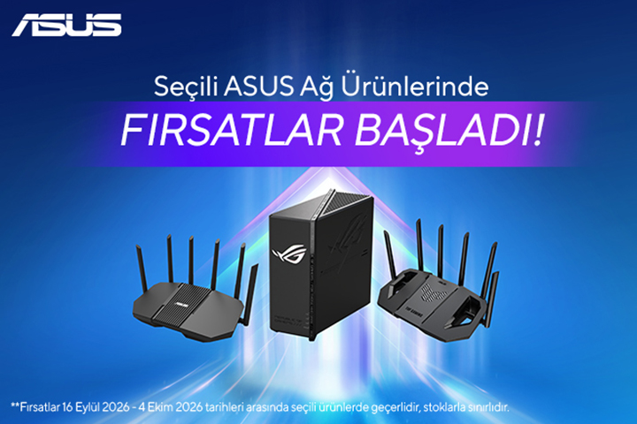 Seçili ASUS Ağ Ürünlerinde Fırsatlar Başladı!