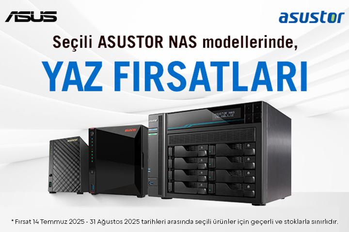 Seçili ASUSTOR NAS Modellerinde YAZ FIRSATLARI!