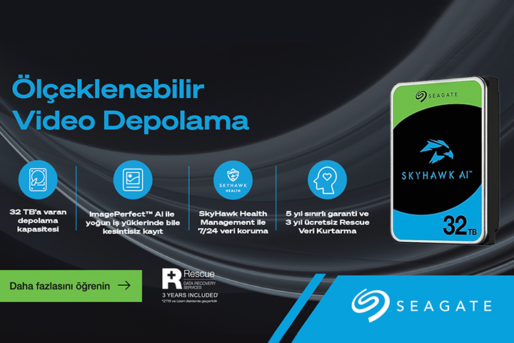 Seagate SkyHawk AI 32 TB, Video Depolamanın Geleceğine Güç Katın!