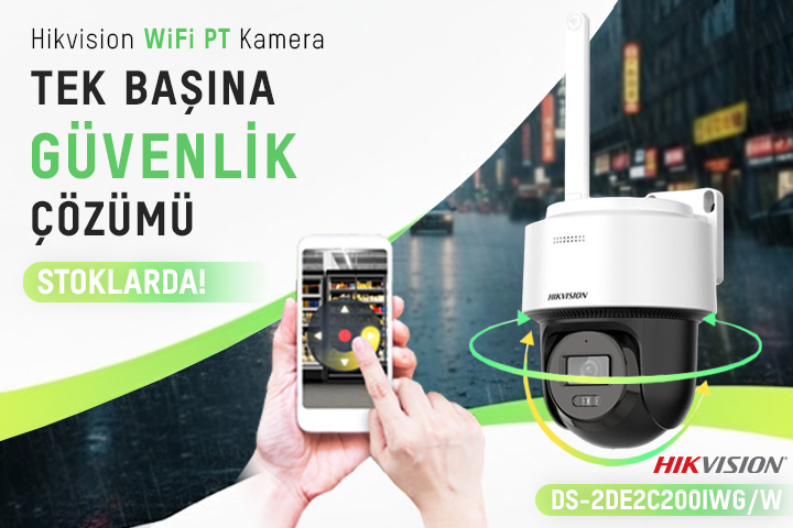 Hikvision WiFi PT Kamera | Tek Başına Güvenlik Çözümü Stoklarda!