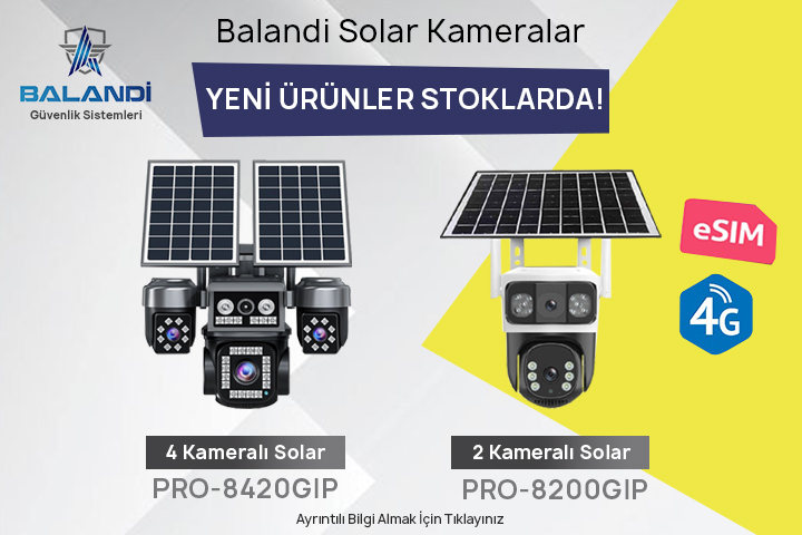 Balandi Solar Kameralar Stoklarda