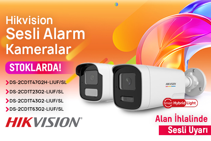 Hikvision Sesli Alarm  Kameralar Stoklarda!