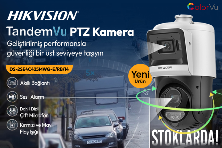 Hikvision TandemVu PTZ Kamera Geliştirilmiş Performansla Güvenliği Bir Üst Seviyeye Taşıyın!