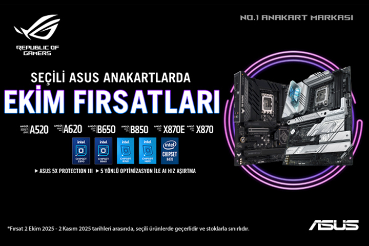 Seçili ASUS Anakartlarda Ekim Fırsatları!