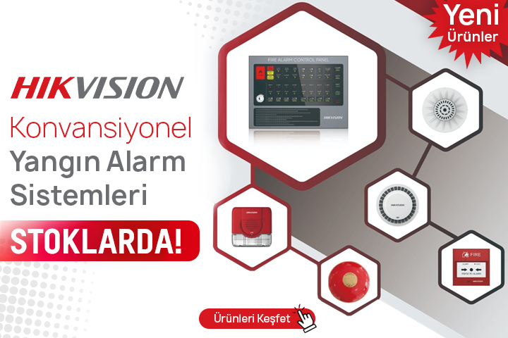Hikvision Konvansiyonel Yangın Alarm Sistemleri Stoklarda!